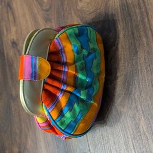 Stuart Weitzman Multicolor Pleated Clutch